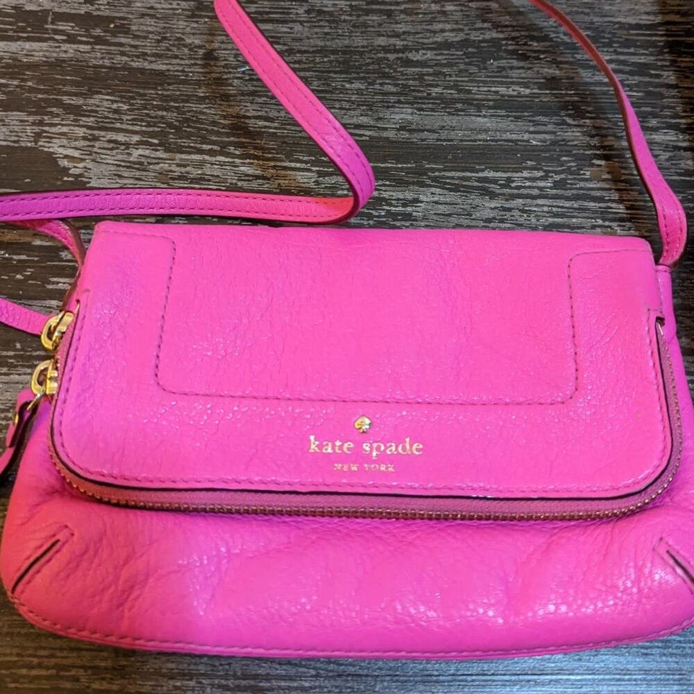Kate Spade Pink Crossbody Bag with Gold Hardware